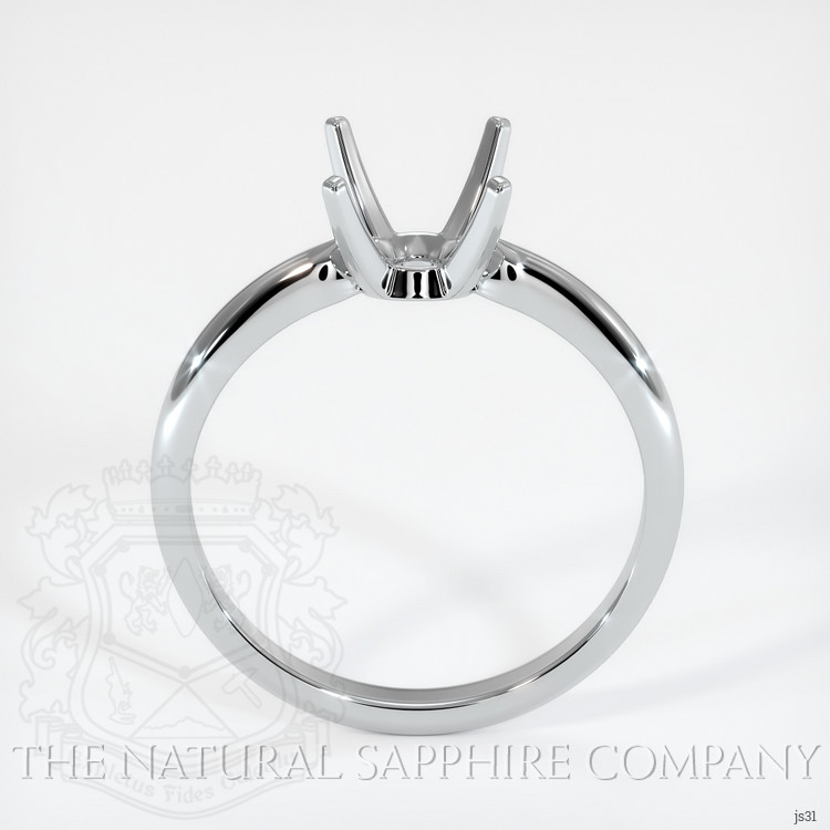 18K White Gold Solitaire Ring Setting