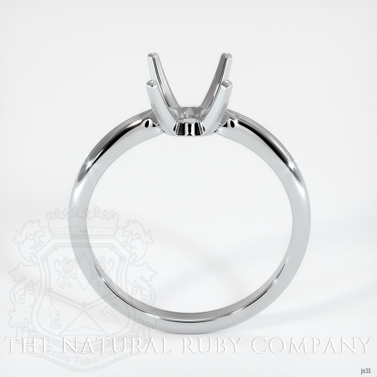 18K White Gold Solitaire Ring Setting