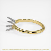 14K White & Yellow Solitaire Ring Setting Image