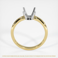 14K White & Yellow Solitaire Ring Setting Image