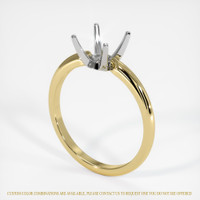 18K White & Yellow Solitaire Ring Setting Video