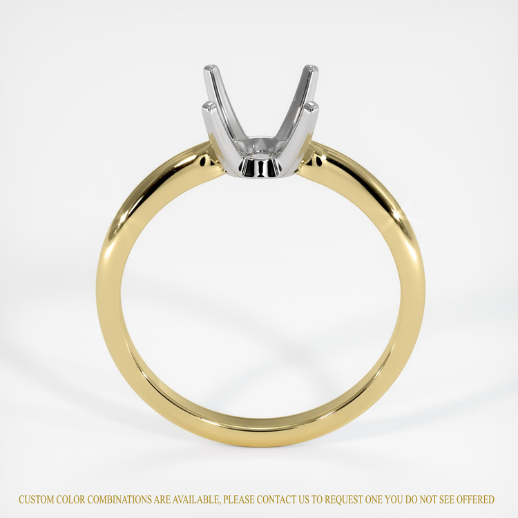18K White & Yellow Solitaire Ring Setting