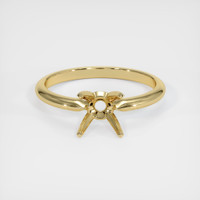 14K Yellow Gold Solitaire Ring Setting Image