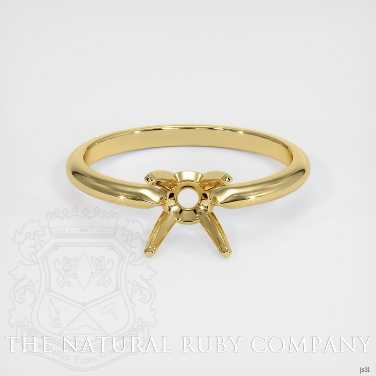 18K Yellow Gold Solitaire Ring Setting