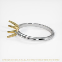 14K Yellow & White Solitaire Ring Setting Image