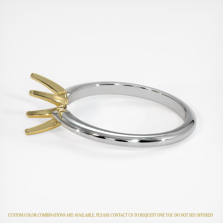 14K Yellow & White Solitaire Ring Setting