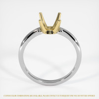 14K Yellow & White Solitaire Ring Setting Image