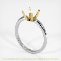 18K Yellow & White Solitaire Ring Setting Video