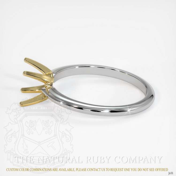 18K Yellow & White Solitaire Ring Setting