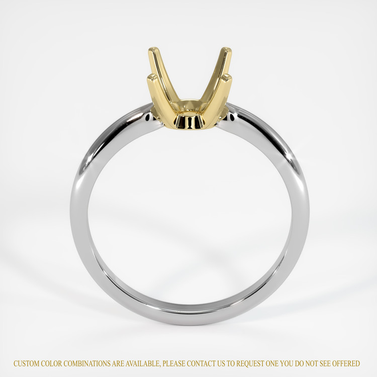 18K Yellow & White Solitaire Ring Setting