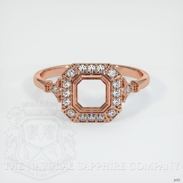 14K Rose Gold Antique Style Ring Setting