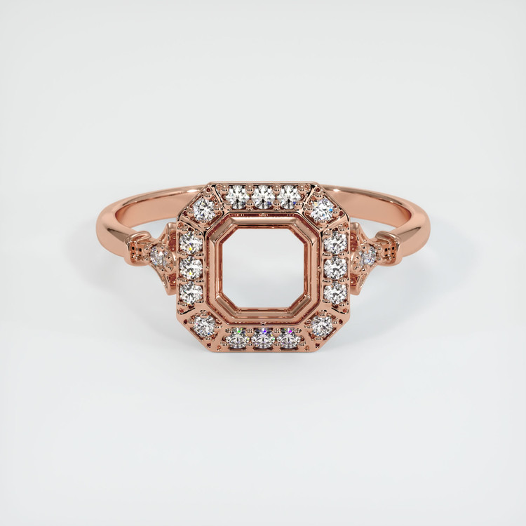14K Rose Gold Antique Style Ring Setting