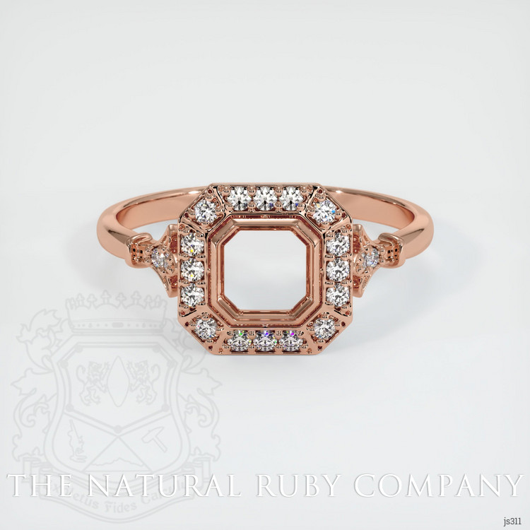 14K Rose Gold Antique Style Ring Setting