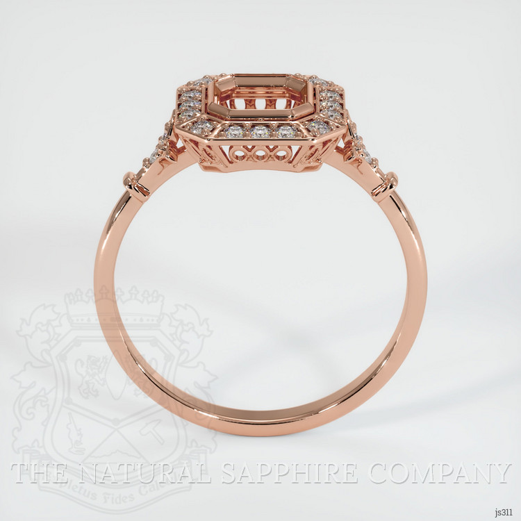 14K Rose Gold Antique Style Ring Setting