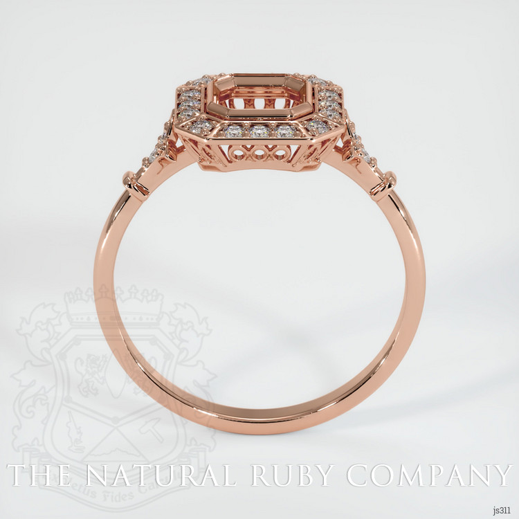 14K Rose Gold Antique Style Ring Setting