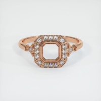 18K Rose Gold Antique Style Ring Setting Image