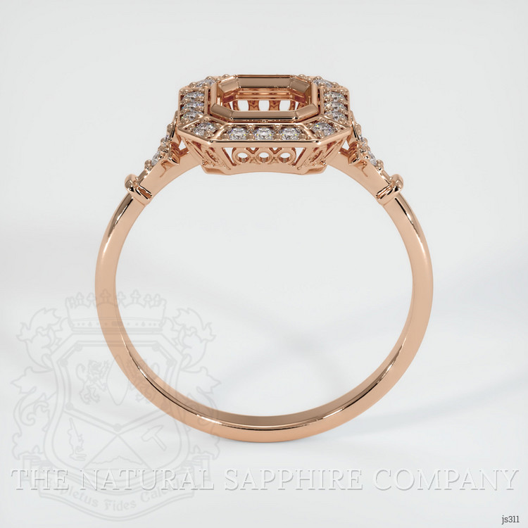 18K Rose Gold Antique Style Ring Setting