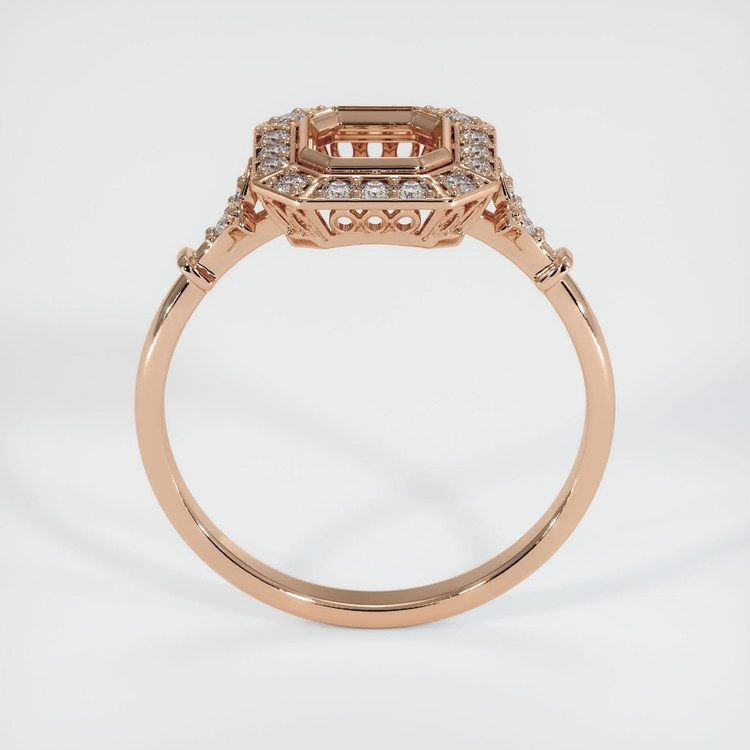 18K Rose Gold Antique Style Ring Setting