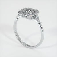 10K White Gold Antique Style Ring Setting Video