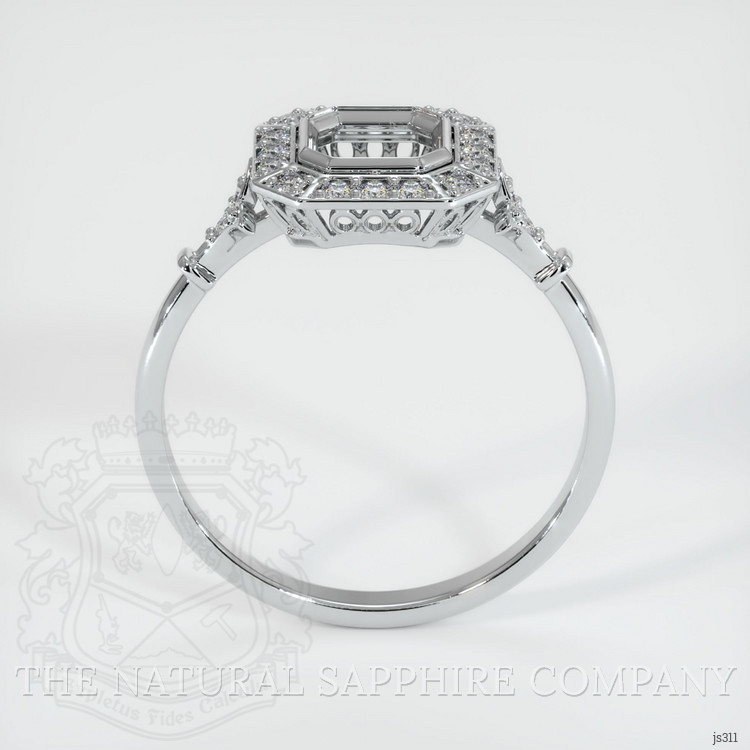 14K White Gold Antique Style Ring Setting