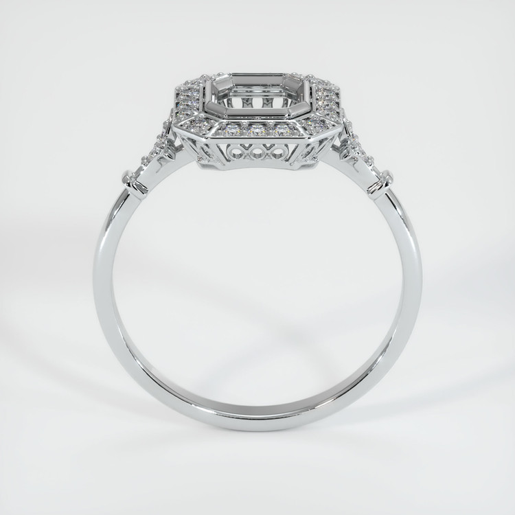 14K White Gold Antique Style Ring Setting
