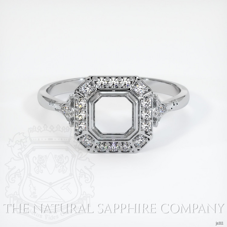 18K White Gold Antique Style Ring Setting
