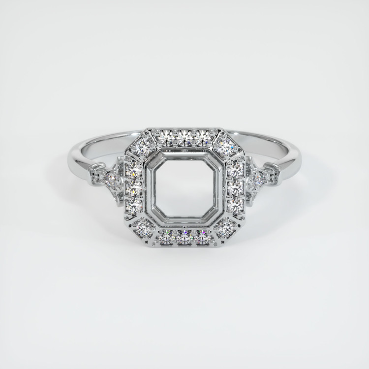 18K White Gold Antique Style Ring Setting