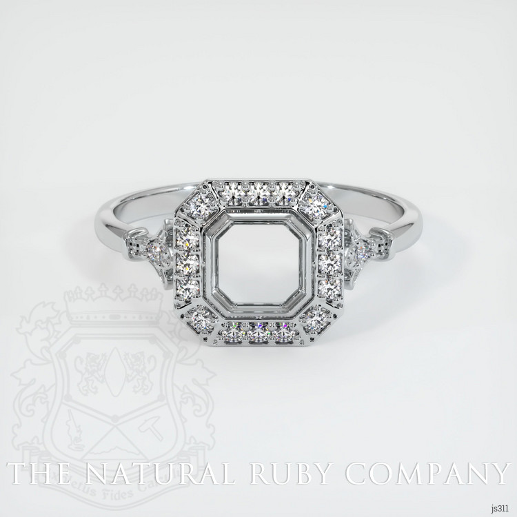 18K White Gold Antique Style Ring Setting