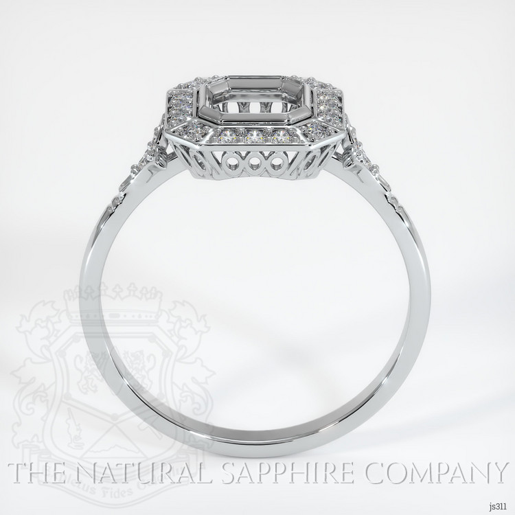 18K White Gold Antique Style Ring Setting