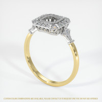 14K White & Yellow Antique Style Ring Setting Video