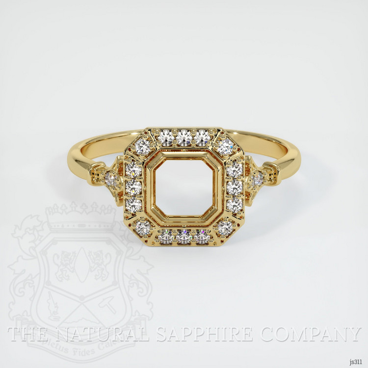14K Yellow Gold Antique Style Ring Setting