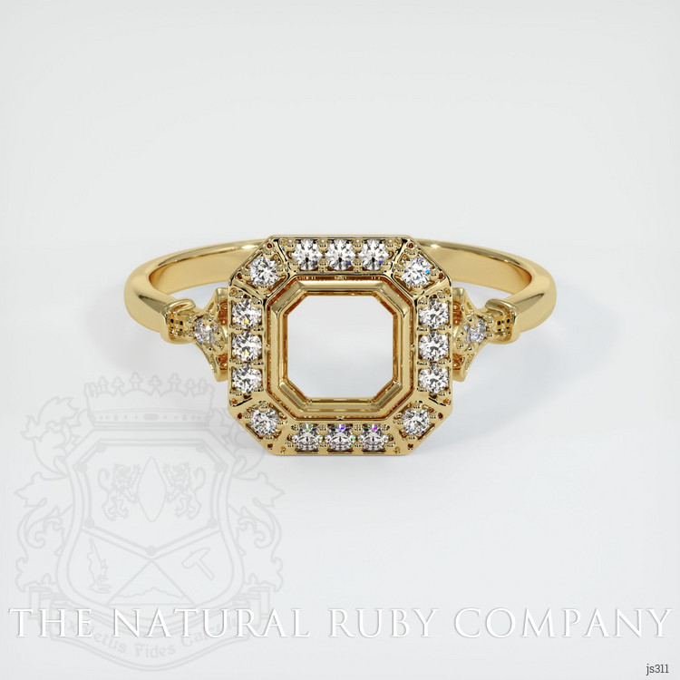 14K Yellow Gold Antique Style Ring Setting