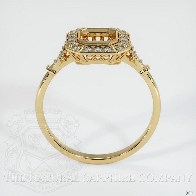 14K Yellow Gold Antique Style Ring Setting