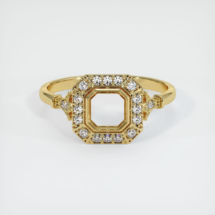 18K Yellow Gold Antique Style Ring Setting