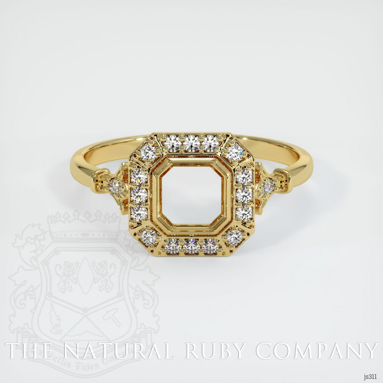18K Yellow Gold Antique Style Ring Setting