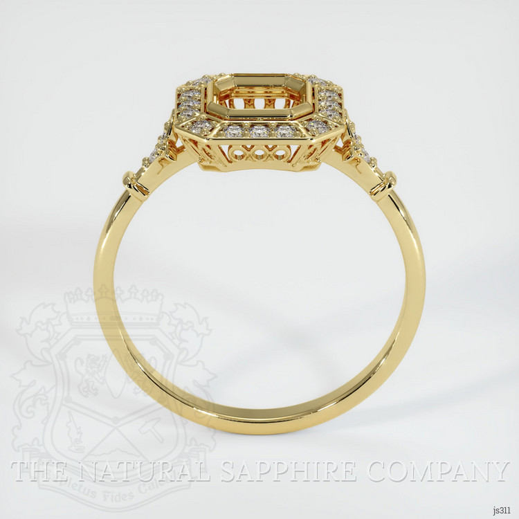 18K Yellow Gold Antique Style Ring Setting