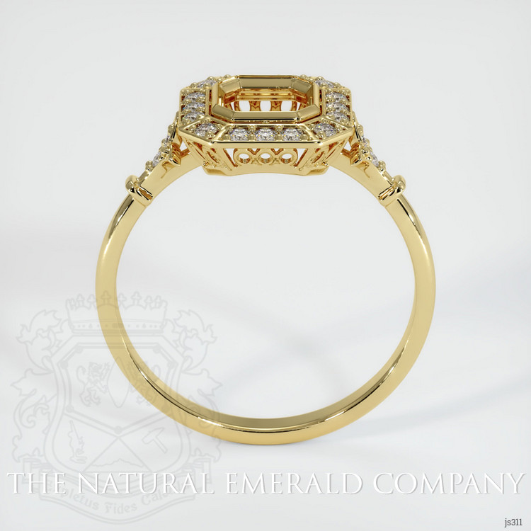 18K Yellow Gold Antique Style Ring Setting