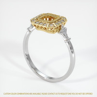 18K Yellow & White Antique Style Ring Setting Video