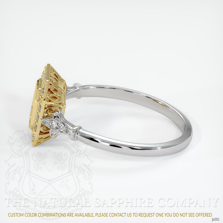 18K Yellow & White Antique Style Ring Setting