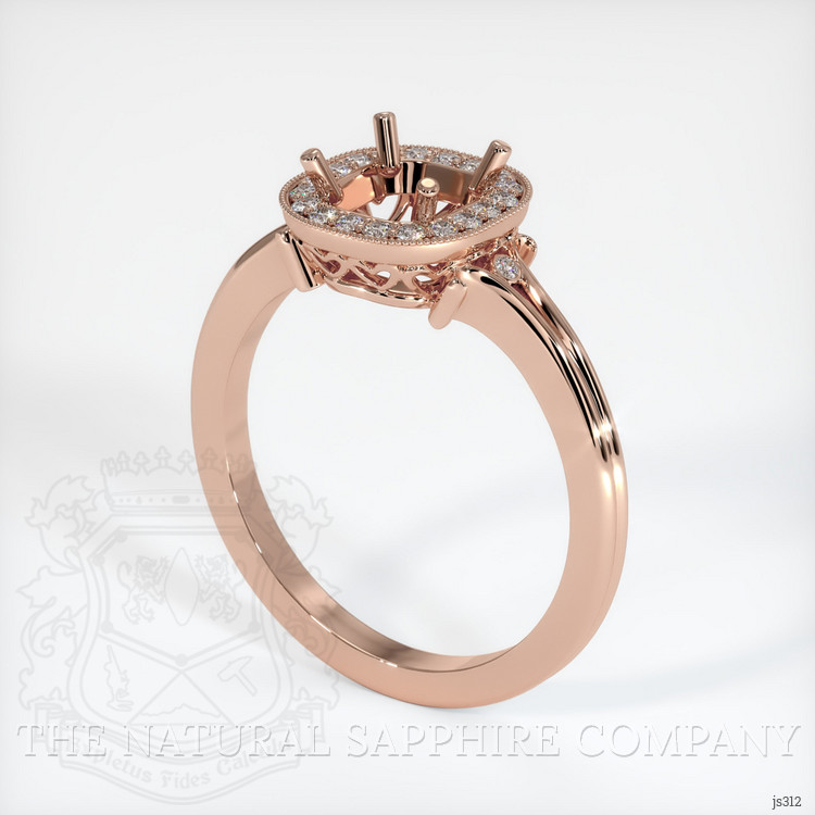 14K Rose Gold Antique Style Ring Setting