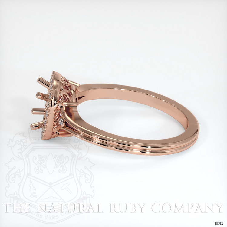 14K Rose Gold Antique Style Ring Setting
