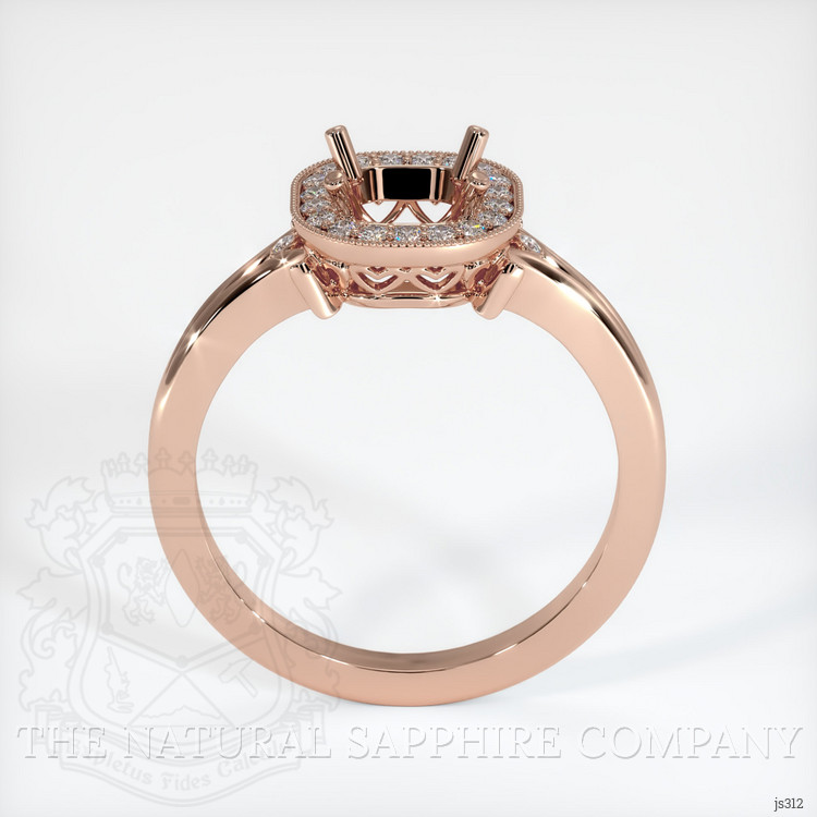 14K Rose Gold Antique Style Ring Setting