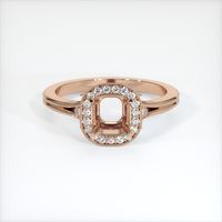 18K Rose Gold Antique Style Ring Setting Image