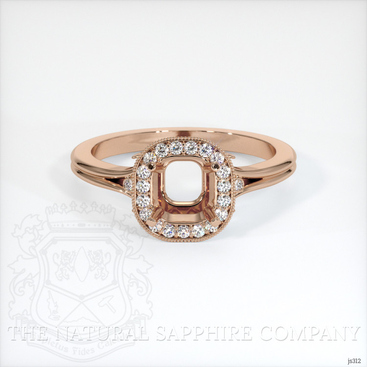 18K Rose Gold Antique Style Ring Setting