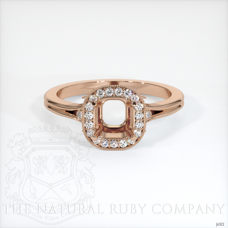 18K Rose Gold Antique Style Ring Setting