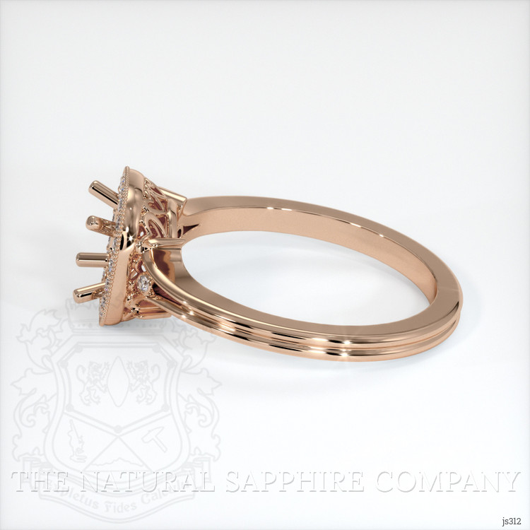 18K Rose Gold Antique Style Ring Setting