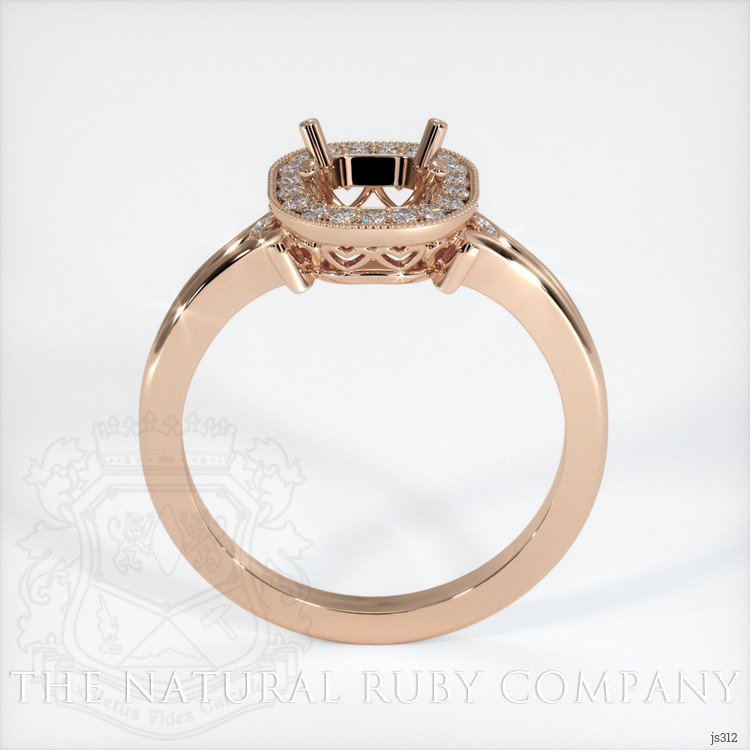 18K Rose Gold Antique Style Ring Setting