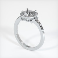 10K White Gold Antique Style Ring Setting Video