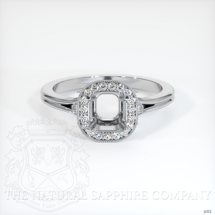 10K White Gold Antique Style Ring Setting
