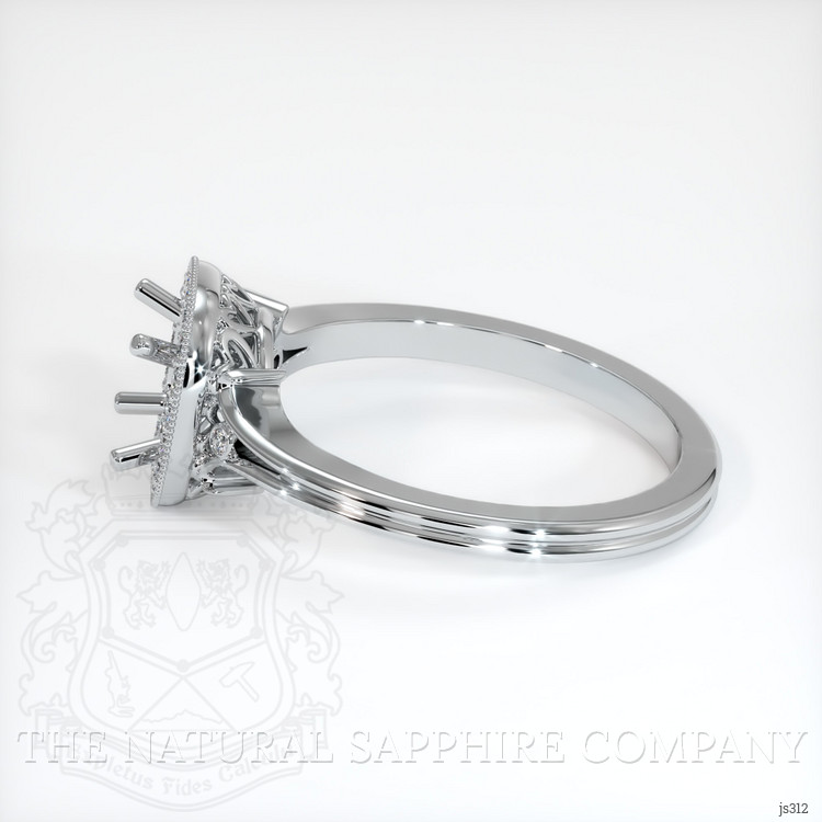 10K White Gold Antique Style Ring Setting